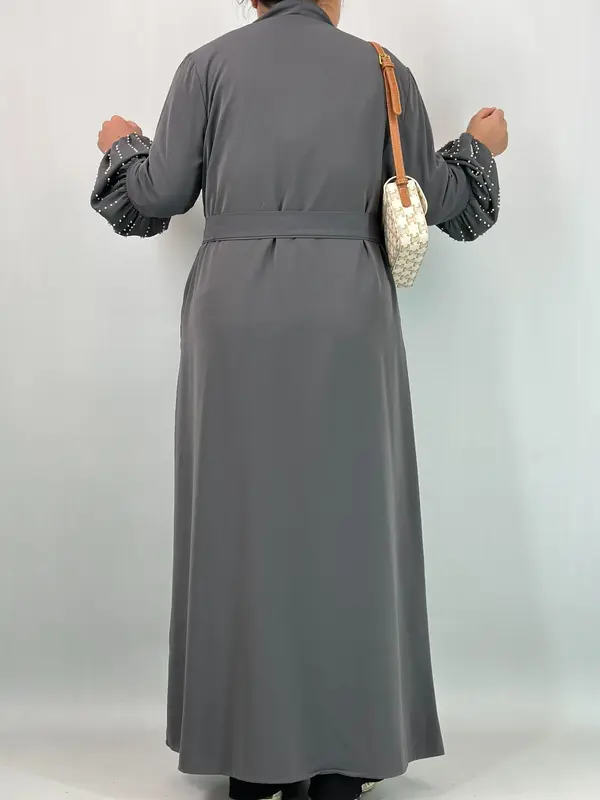 Women's Abaya, Elegant Long Sleeve Abaya for Party Wedding Guest, Ladies Islamic Clothing for All Seasons 6