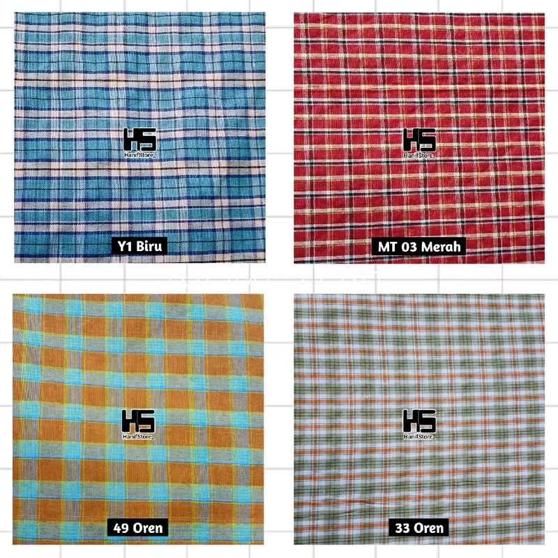 Kain katun yardyed seragam sekolah motif kotak #2 4