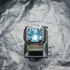 Batu natural blue topaz swiss custom