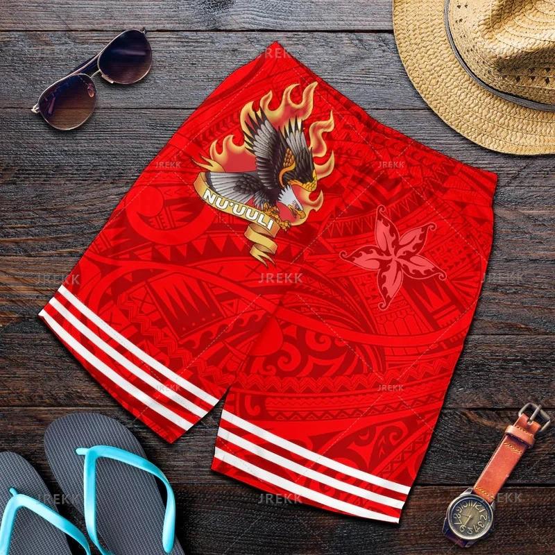 Vintage 3D Printed Samoa Emblem Beach Shorts Fashion Streetwear Board Shorts Unisex Cool Swimming Shorts Men Swimming Trunks 8