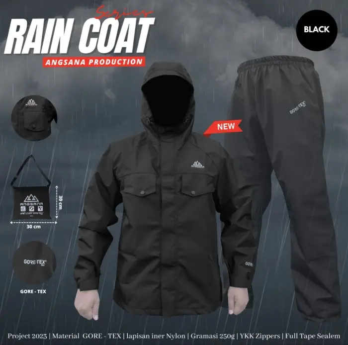 RAINCOAT ANGSANA WATERPROOF 100% FULL SEALEM - GEN WORKSHOP
