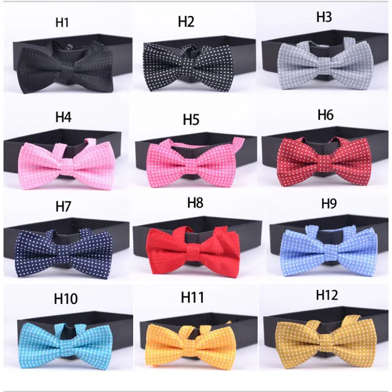New Arrival High quality Dot children tie bow ties jacquard silk bowties