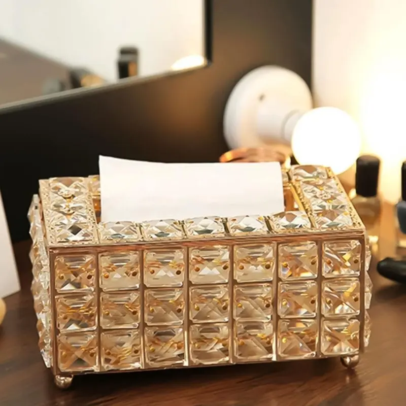 Nexxio Tempat Tisu Kristal / Tempat Tessue/ Kotak Tissue / Kristal Kotak Tissue Mewah / Tissue Box 6
