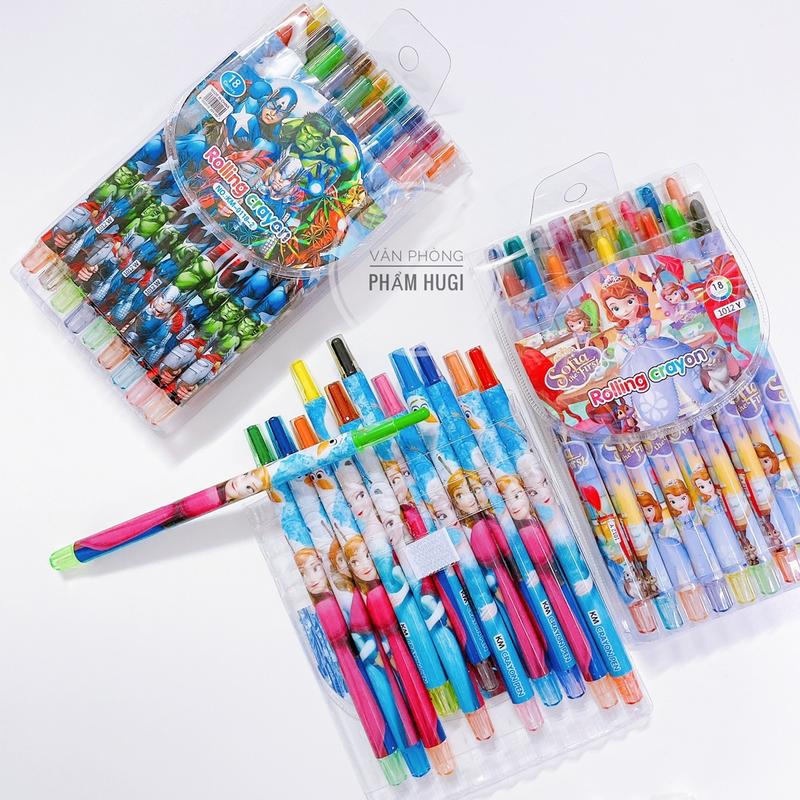 Bút Sáp Màu Vặn Chất Lượng Tốt Màu Tươi Sáng Chuyên Dành Cho Các Em Học Sinh Tập Tô Vẽ