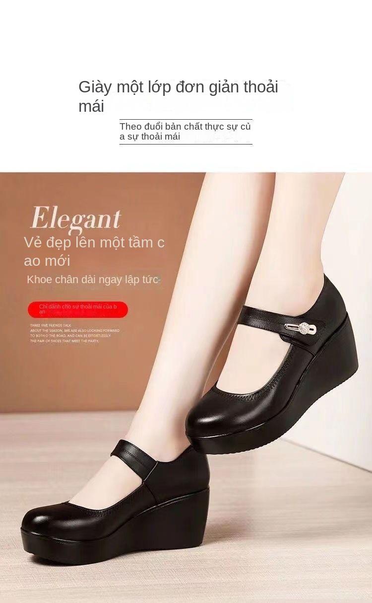 Product Introduction of Giày Da Nữ, Da Thật, Giày Đế Xuồng, Đế Mềm, Thích Hợp Cho Mẹ, Giày Da Nữ Trung Người Già Và Cao Tuổi, Thoải Mái, Hàng Mới Về 6