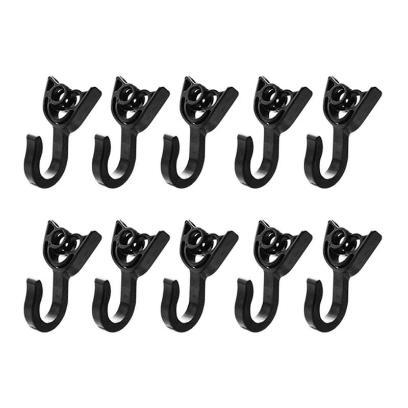 Set of 10 Plastic Hook Lights Tablecloth Clips Clips Indoor Outdoor Black 4