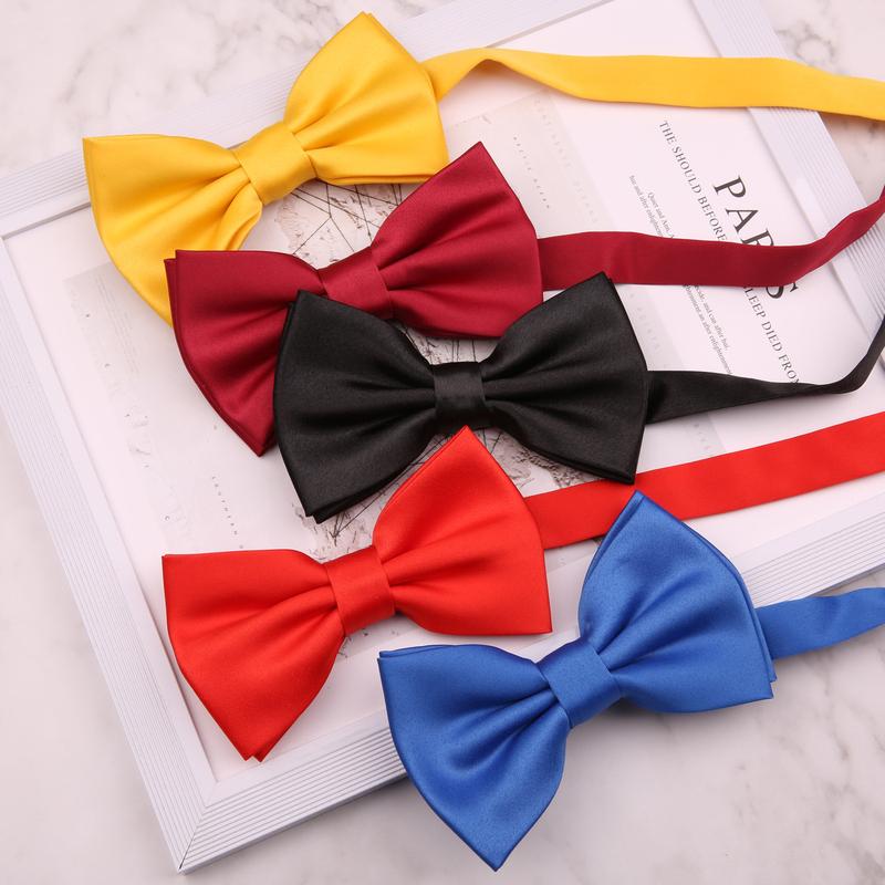 Product Introduction of 6 * 12cm Men's Groom Wedding Best Man Dress Solid Color Maroon Black White Yellow Red Blue Purple Bow Tie 10