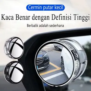 360° Adjustable Suction Cup Car Rearview Mirror Wide Angle Blind Spot Assistance for Enhanced Visibility