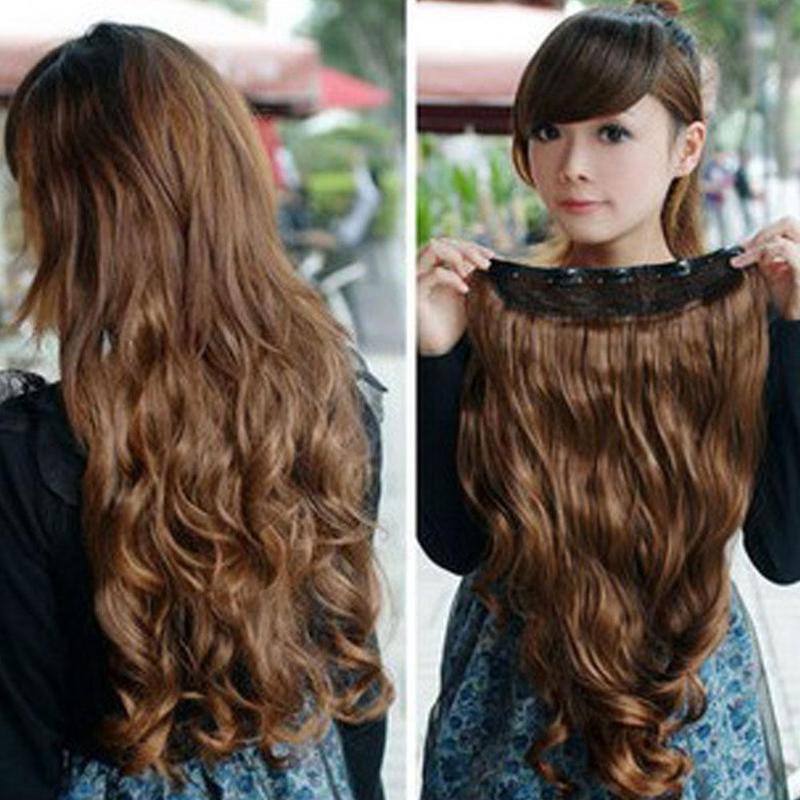 Product Introduction of Long Hair Extension Curl Wavy Sexy Stylish Clip-on Women Fashion Cosmetics Long Wigs X9M3 29