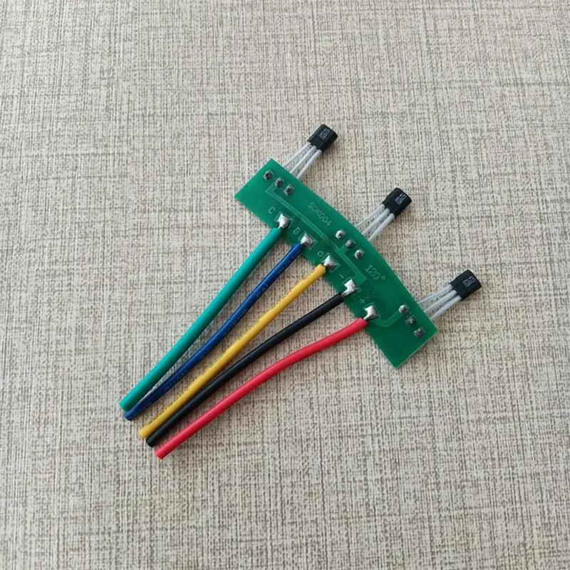 Bảng mạch cảm biến hội trường, Công cụ động cơ xe đạp Điện Cảm biến hiệu ứng hội trường tự làm, Dễ sử dụng với Cáp bảng, 120 độ, Thích hợp cho xe đạp 7