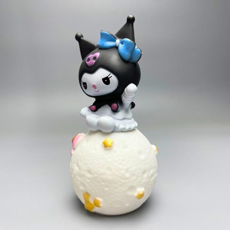 Mô Hình Lambara Kuromi đeo nơ - Cao 13cm - rộng 6cm - nặng 120gram - Có LED ở cầu - Figure Anime - No box : bọc túi OPP Đồ Chơi Toy 5