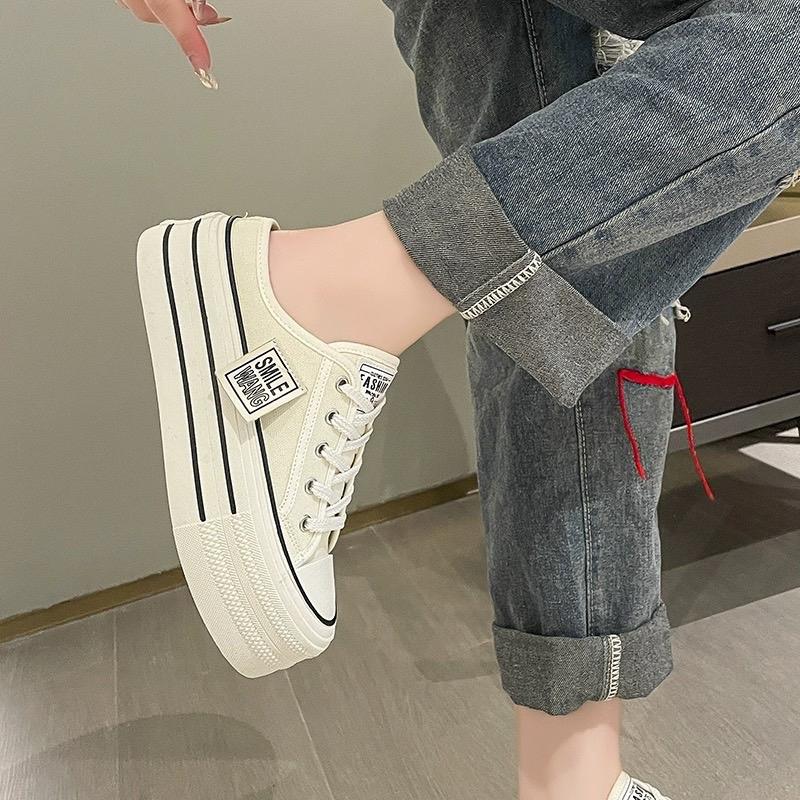 KÈM TẤT Giày Sục Thể Thao Smile MNAG Độn Đế 5cm Hàng QCCC Fullbox Chuẩn Sịn Đẹp Nhung Cao Su giày độn đế nữ 80