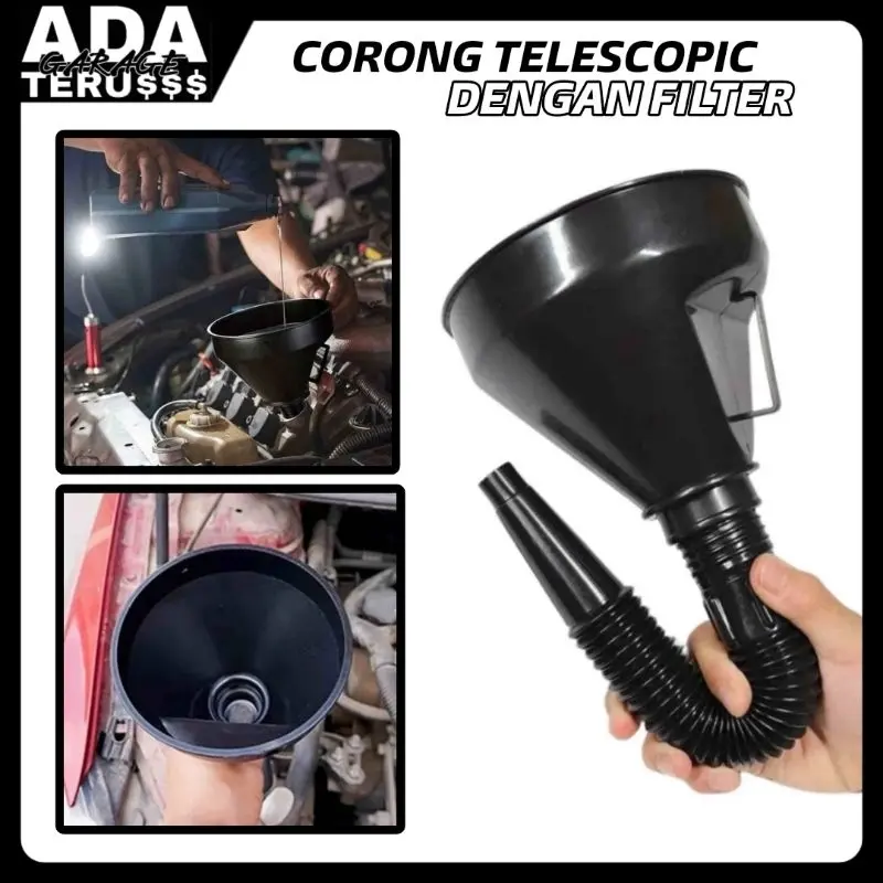Corong Oli Corong Minyak Fleksibel Corong Telescopic Corong Dengan Filter Kawat Corong Mobil Motor Corong Selang Asesoris Mobil Variasi Mobil