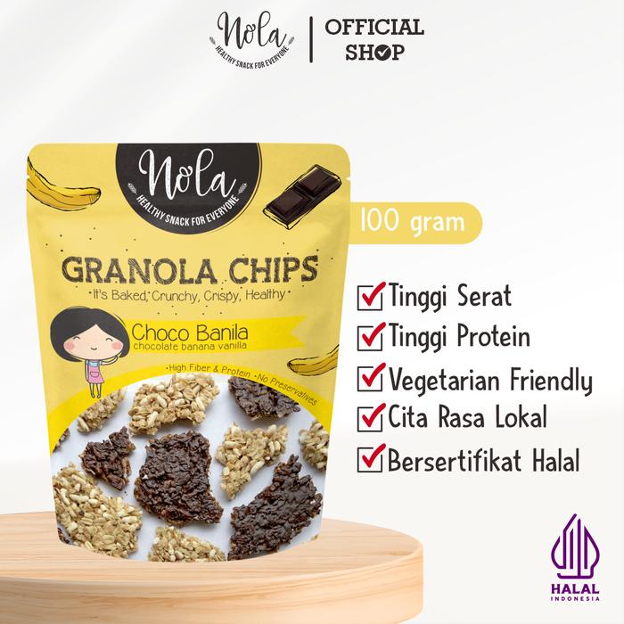 Gambar Nola Granola Chips Chocolate Banila 100 gram dari VERLINOLA Kota Administrasi Jakarta Selatan Tokopedia