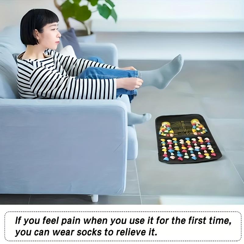 Product Introduction of 1pc FootCarePro Plastic Reflexology Foot Massage Mat - Anti-Skid Acupressure Walking Path Cushion for Fatigue Relief, Special Function Design for Feet, Portable for Sedentary Lifestyles, Students, Office Workers 3