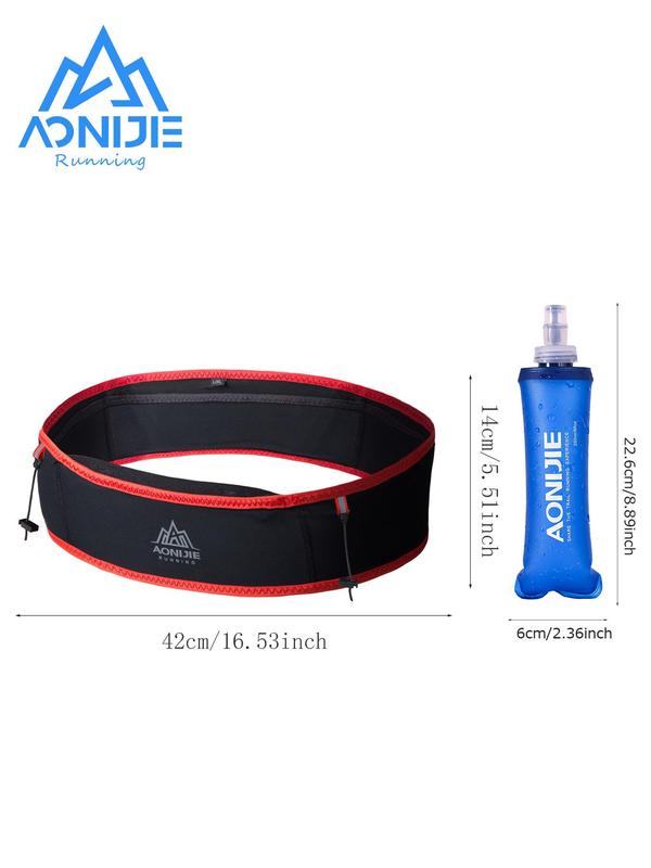 Unisex Running Belt Bag with Soft Water Bottle, Contrast Binding Waist Belt Bag, Sports Belt Bag for Running Jogging Traveling Exercising 1