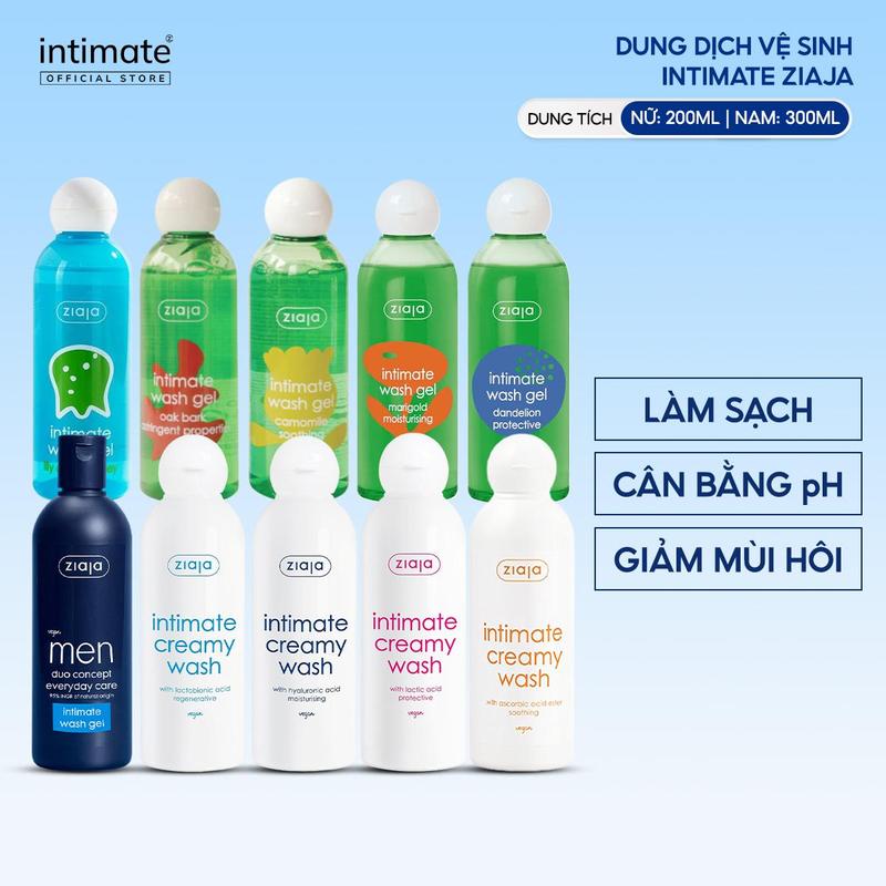  Dung dịch vệ sinh Ziaja Intimate giúp làm sạch cân bằng pH cấp ẩm sâu giảm mùi tăng độ đàn hồi nhập khẩu Ba Lan chính hãng 