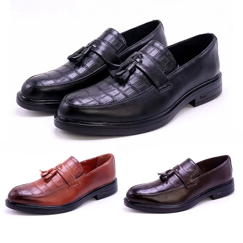 Across Men's Leather OFFICE/Office/Formal/casual/Oxford Shoes with socks HM02