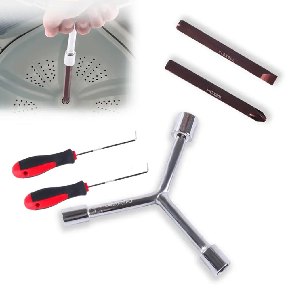 Combination Repair Spanner Tool Washing Machine Wheel Removal Tool Y Type Way Hex Socket Wrench Chromium Vanadium Steel
