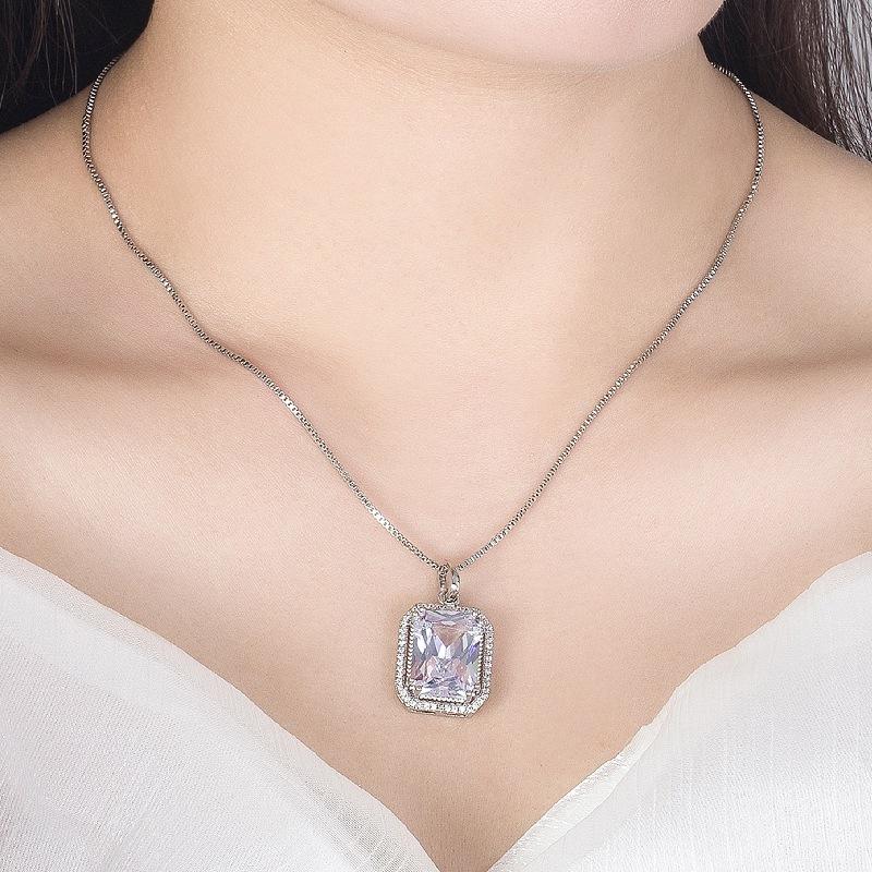 Product Introduction of Tik Tok Live Stream Rectangular Diamond Colored Gems Eardrops Stud Earrings Ring Hot Sale Square Pink Yellow Diamond Crystal Jewelry Suit sakuya  keychain gantungan  kunci bus  stop ganesha  keychain sonny  angel 19