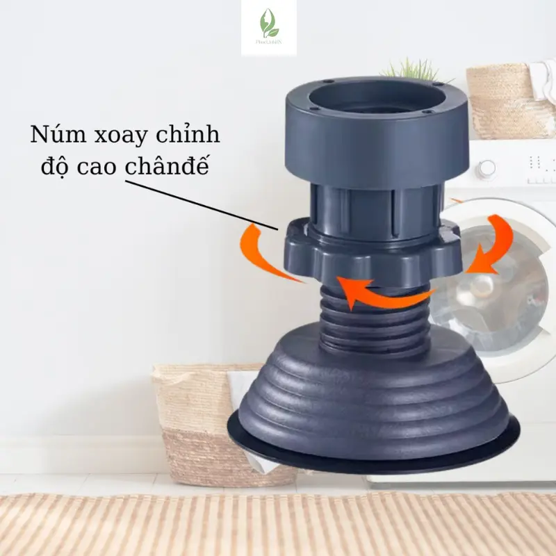 Bộ 4 chân chống rung tăng giảm chiều, đế cao su chống rung, chống trượt tối ưu 6