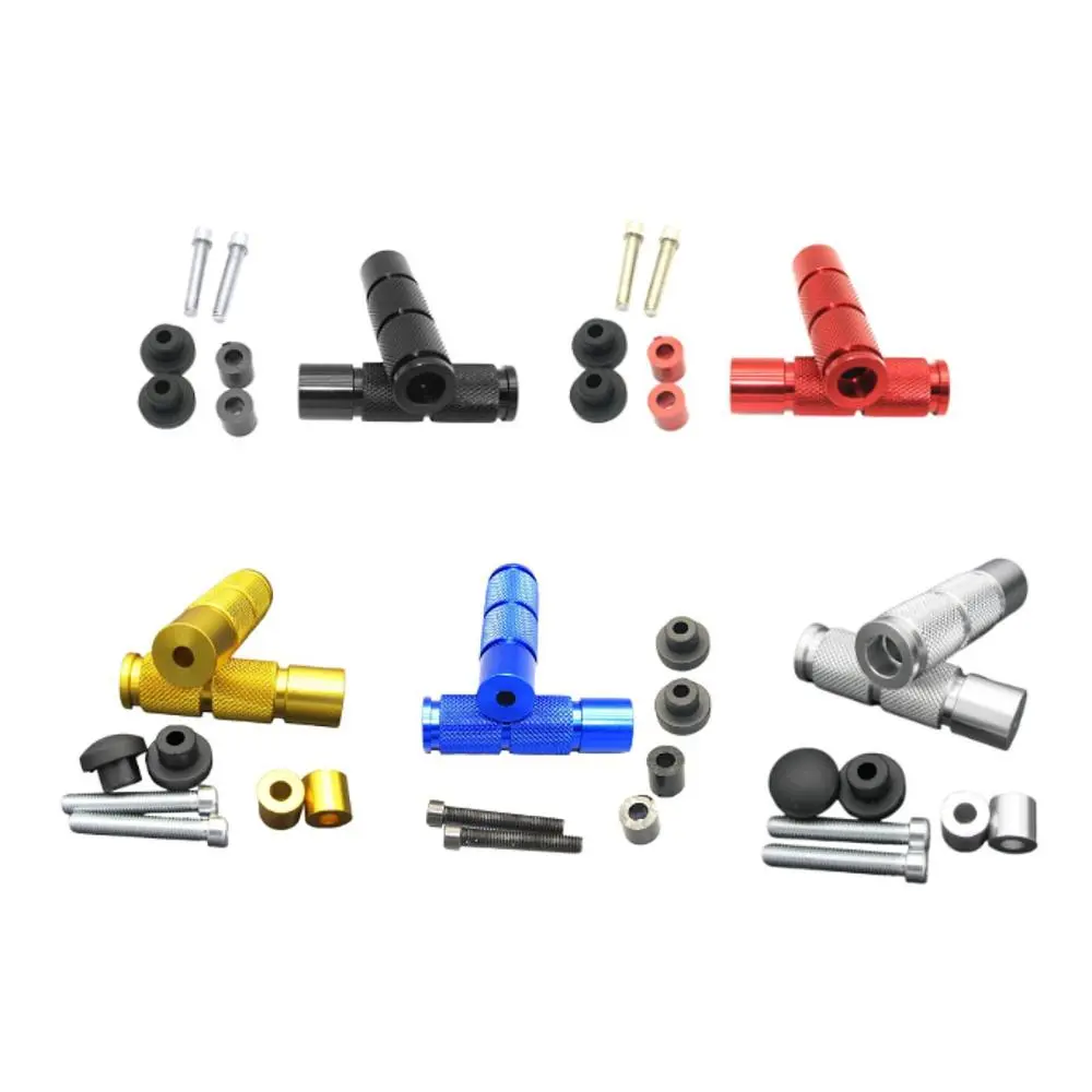 Generic Motorcycle Passenger Foot Pegs, Aluminum Alloy, Footrests Pedals for Motorbike