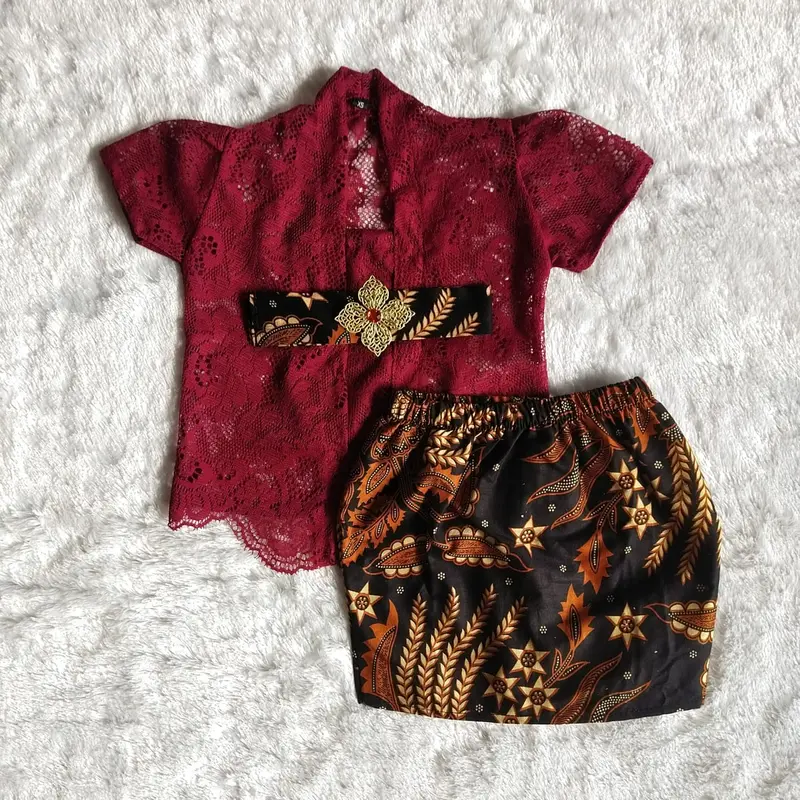 setelan kebaya anak perempuan rok span pendek Fashion 5