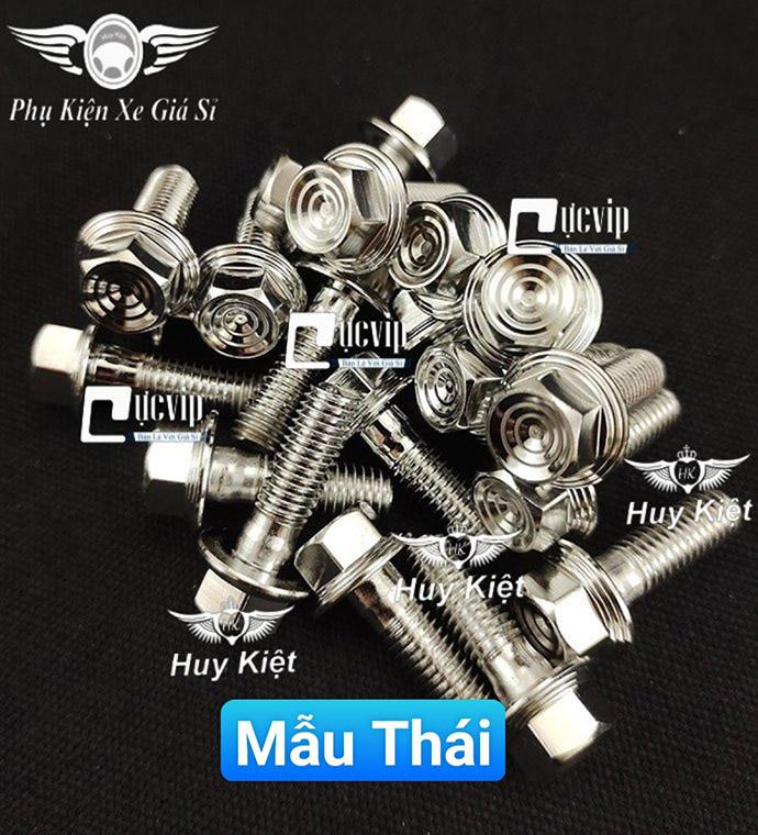 Combo 5 Ốc Salaya (M3), (Thái) Inox 304 6Ly15 Gắn Ốp Pô Và Chụp Đích Pô Vario 2018 - 2021, Ex 150, Ex 155, Winner, Winner X, SH 2017-2019 MS6142