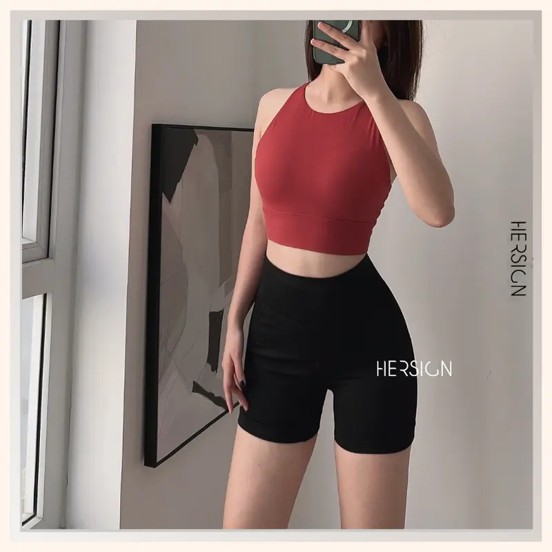 Set đồ tập gym nữ ngắn Đồ tập yoga áo bra quần short HERSIGN-SMIXB21N12 1