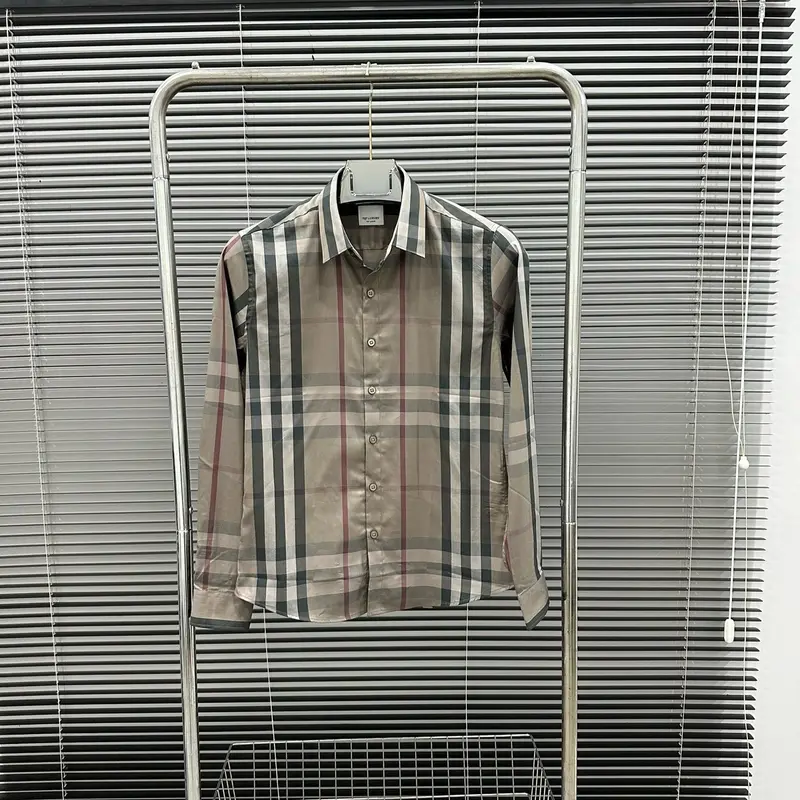 Áo Sơ Mi Sọc Xám Nam Menswear Ngắn Tay Kem Kate Pique 6