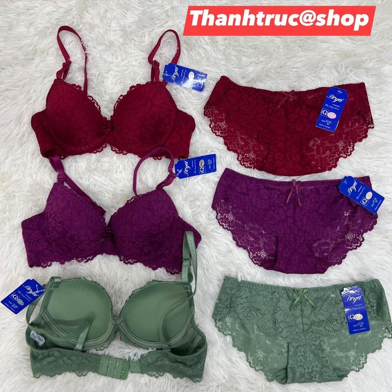 Combo bộ lót REN BOYA đệm dày 3cm. Dành cho chị em có vòng 1 nhỏ và vừa Áo ngực ren + Quần lót ren Bra Women Nữ