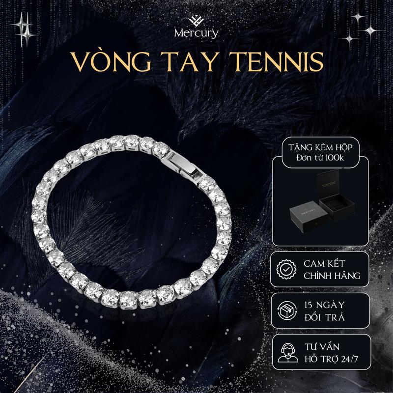 Vòng tay nam Mercury Tennis Bling - Trang sức, Phụ kiện thời trang đeo tay - Thiết kế Đính đá Cz lấp lánh