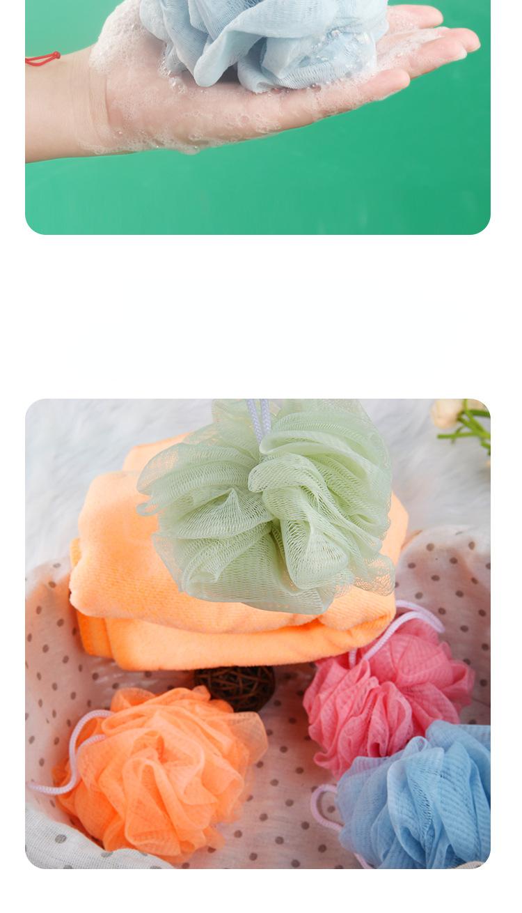 Product Introduction of Soft Shower Mesh Foaming Sponge Bathroom Exfoliating Bath Bubble Ball Body Skin Cleaning 3
