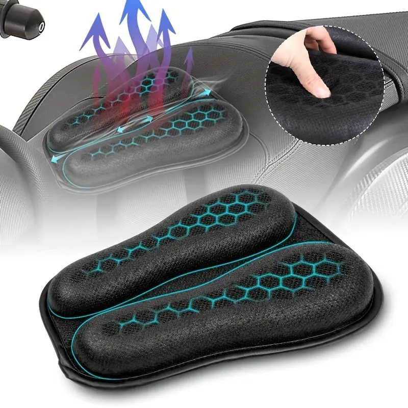 Motorcycle 3D Mesh Fabric Blow Air Cushion Pressure Relief Ride Seat Pad Motor Gel Seat Cushion Cover Motorcycle Accessories