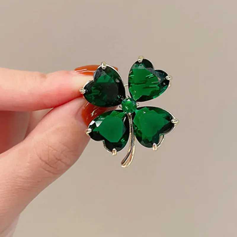 Trâm Cài Cỏ Bốn Lá, 1 Cái, Áo Nịt Ngực Retro Kiểu Pháp, Khóa Ghim Quần Áo Cố Định, Phụ Kiện Đám Cưới Cho Phụ Nữ