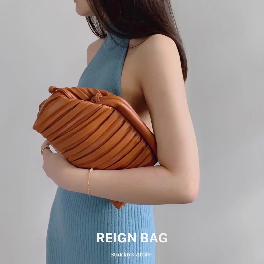 Reign Pleated Clutch Kulit PU