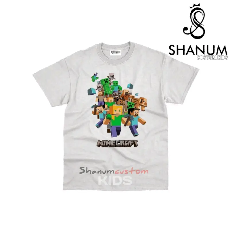 BAJU KAOS ANAK MINECRAFT BAHAN KATUN COMBET 30S PREMIUM/TERMURAH 3