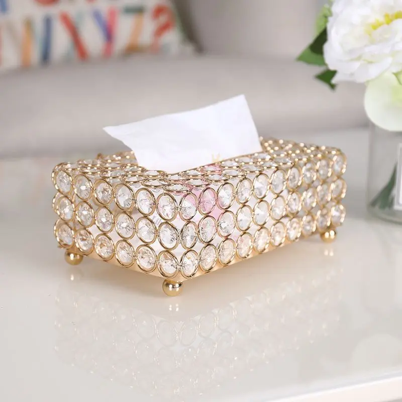 Hộp Đựng Khăn Giấy Pha Lê Lily's decor house Cao Cấp sang trọng Giấy rút Sáng Tạo Gia Dụng Đựng Khăn Ăn Để Bàn decor