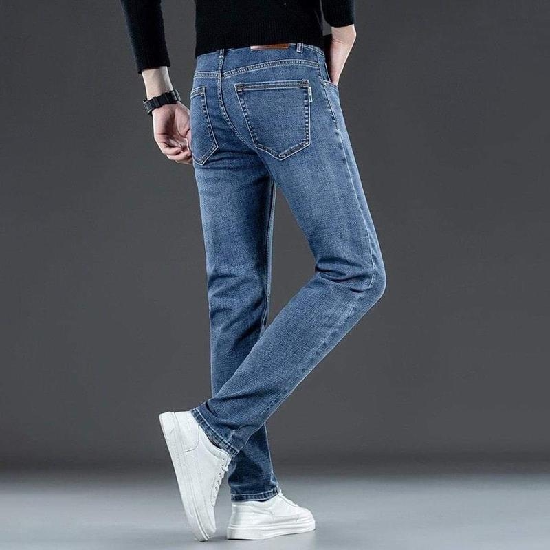 Quần Jean Nam Quần Bò Nam Trơn Co Giãn Dáng Skinny Hàng Thiết Kế quan bobig xxl khóa kéo 6