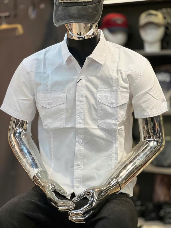 Bộ Sưu Tập 5 mẫu áo Tay ngắn THREE CLTN Áo Sơ Mi Nam 2 Màu Trắng Đen Thêu Chất Kaki Mềm Mịn SN1232-SN1252-SN1275-SN1277-SN1302-SN1276-SN1332-SN1331-SN1330-SN1329