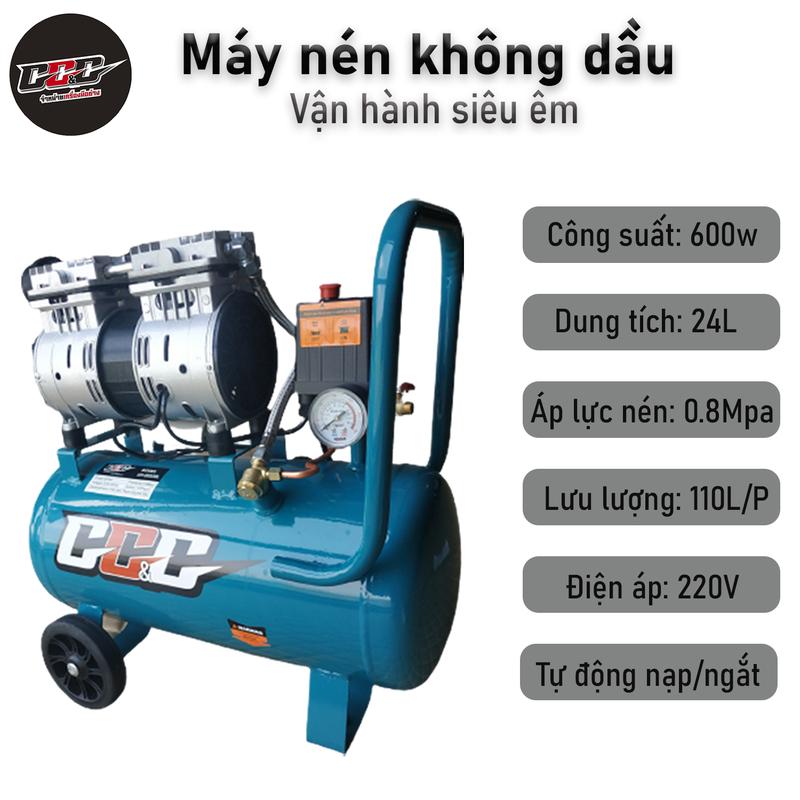  Máy nén khí không dầu GGG GT30L - Tự động nạp khí - Không gây ồn - Bơm xịt hơi   phun sơn   bắn đinh. Bảo hành 6 tháng máy  nén máy  nén 