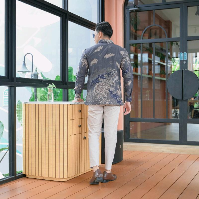 Kemeja batik pria Premium lengan panjang bahan doby lapis furing hero 2