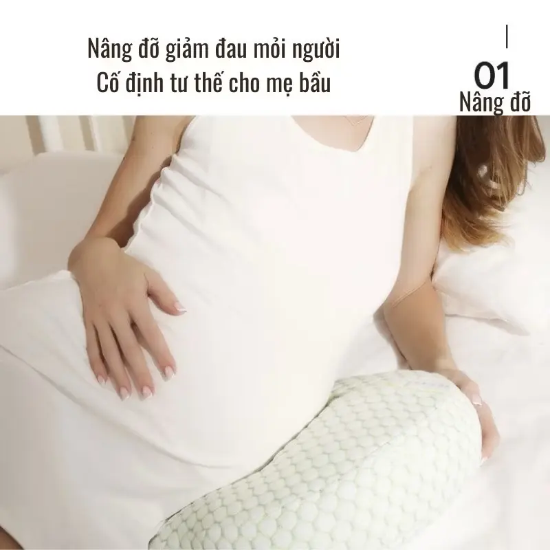 Gối Mẹ Bầu Cánh Tiên Giảm Đau Lưng Hỗ Trợ Ngủ Ngon 3
