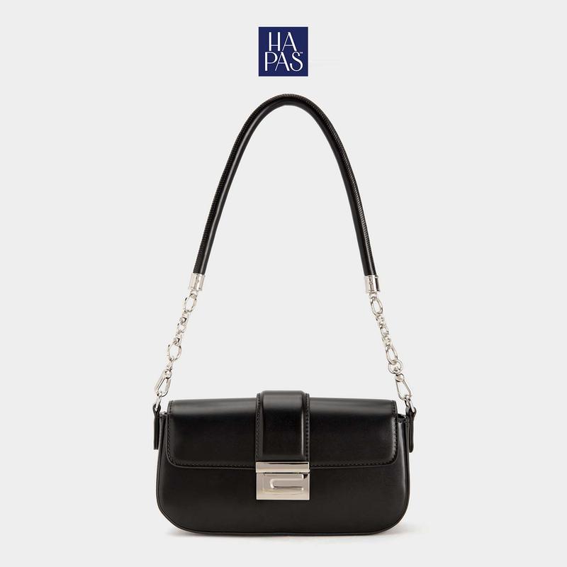 Túi Xách Nữ HAPAS Chính Hãng Đeo Vai Đai Ngang C Chic Cao Cấp Đơn Giản Size 21 - TDV23056 Bag Lady Chain