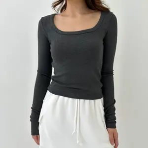 MARS TOP | Atasan Knit Wanita Korean Top Baju Knit Wanita Lengan Panjang Basic Long Sleeve tee