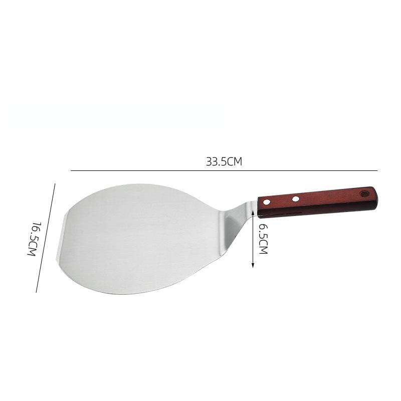 Xẻng Xúc Pizza, Chống Bỏng, Cán Gỗ, Hình Tròn, Làm Bằng Thép Không Gỉ, Phụ Kiện Làm Bánh Nhà Bếp, Dụng Cụ Làm Bánh, Xẻng Xúc Pizza 2