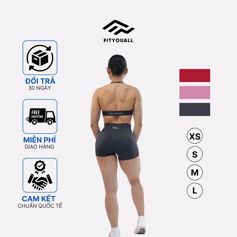 Quần ngắn tập Gym thể thao nữ thiết kế riêng cho phụ nữ Việt FitYouAll - EmpowHer Seamless Collection 6