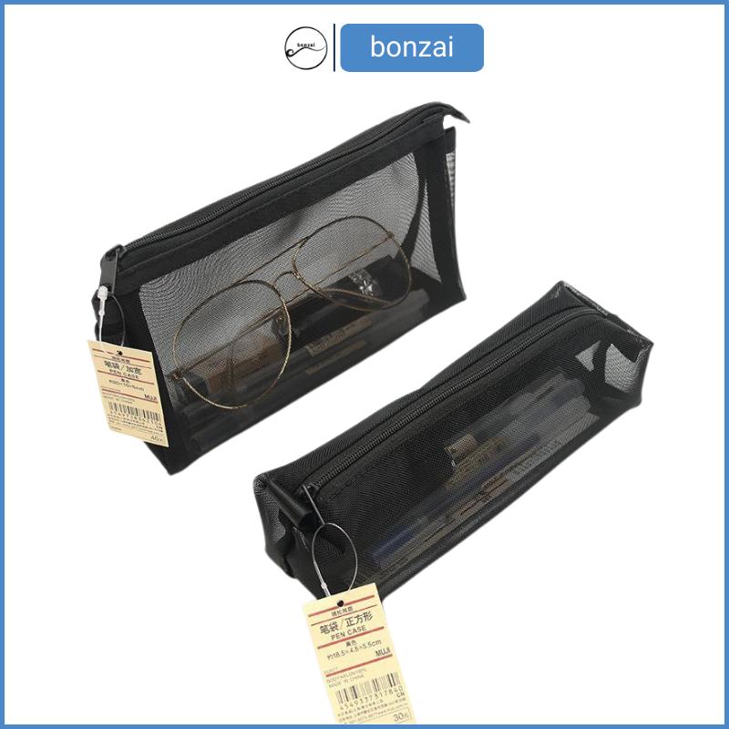 Túi đựng bút Muji dạng lưới tiện dụng Japan