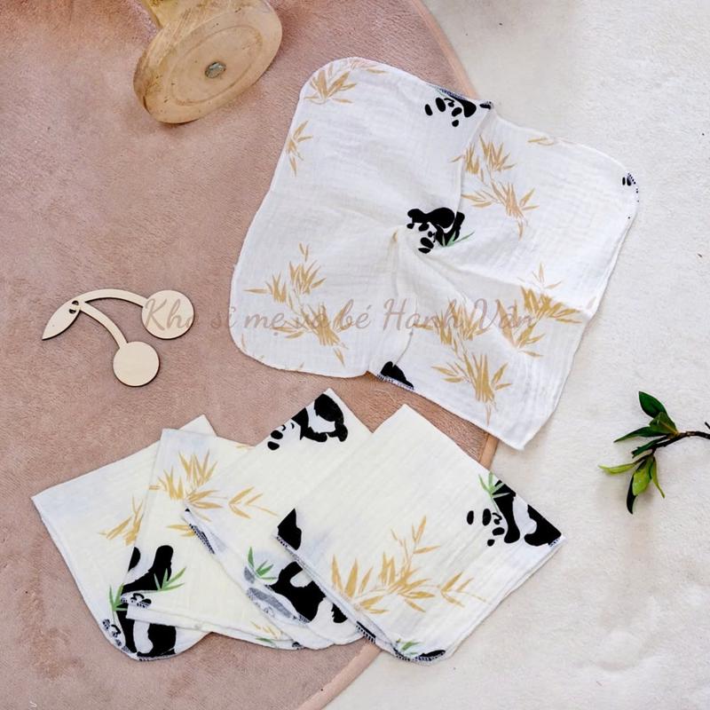 Product Introduction of Set 10 Khăn Sữa Muslin 2 Lớp Và 4 Lớp Cho Bé Siêu Mềm Mại Đa Năng Làm Khăn Lau, Yếm, Khăn Tắm 10
