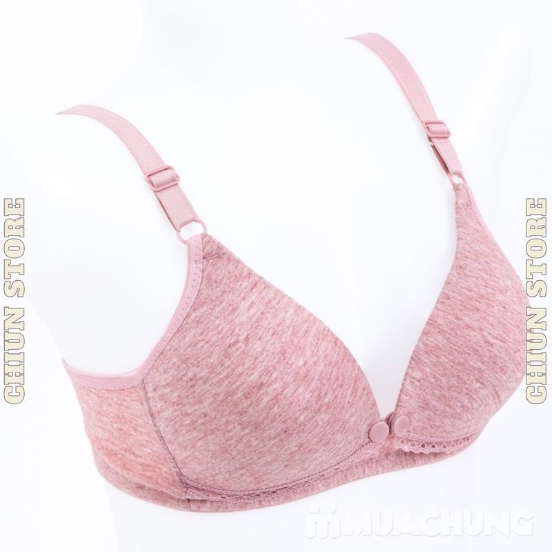 Combo 3 Áo Lót Bầu Cho Con Bú Và Sau Sinh Cúc Bấm Giữa Không Gọng Nâng Ngực Thấm Hút Mồ Hôi